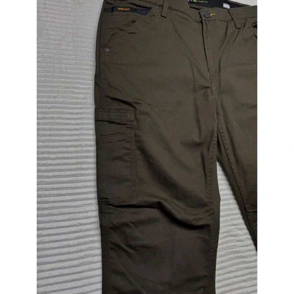 Ariat Rebar M5 Washed Twill Dungaree Work Pants Men 38x36 Straight Leg Brown - Picture 7 of 10